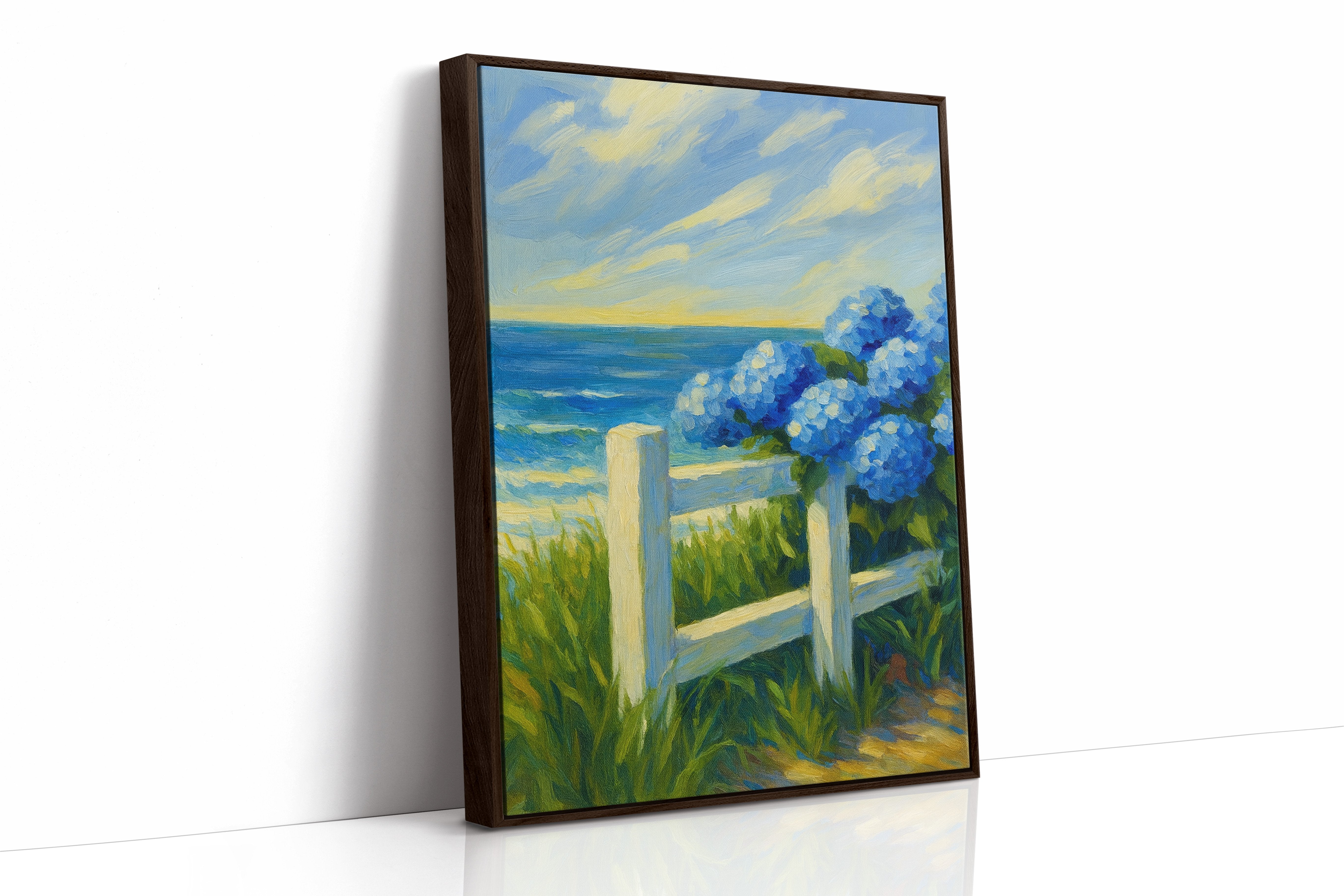 Coastal Blooms Beyond White Fence