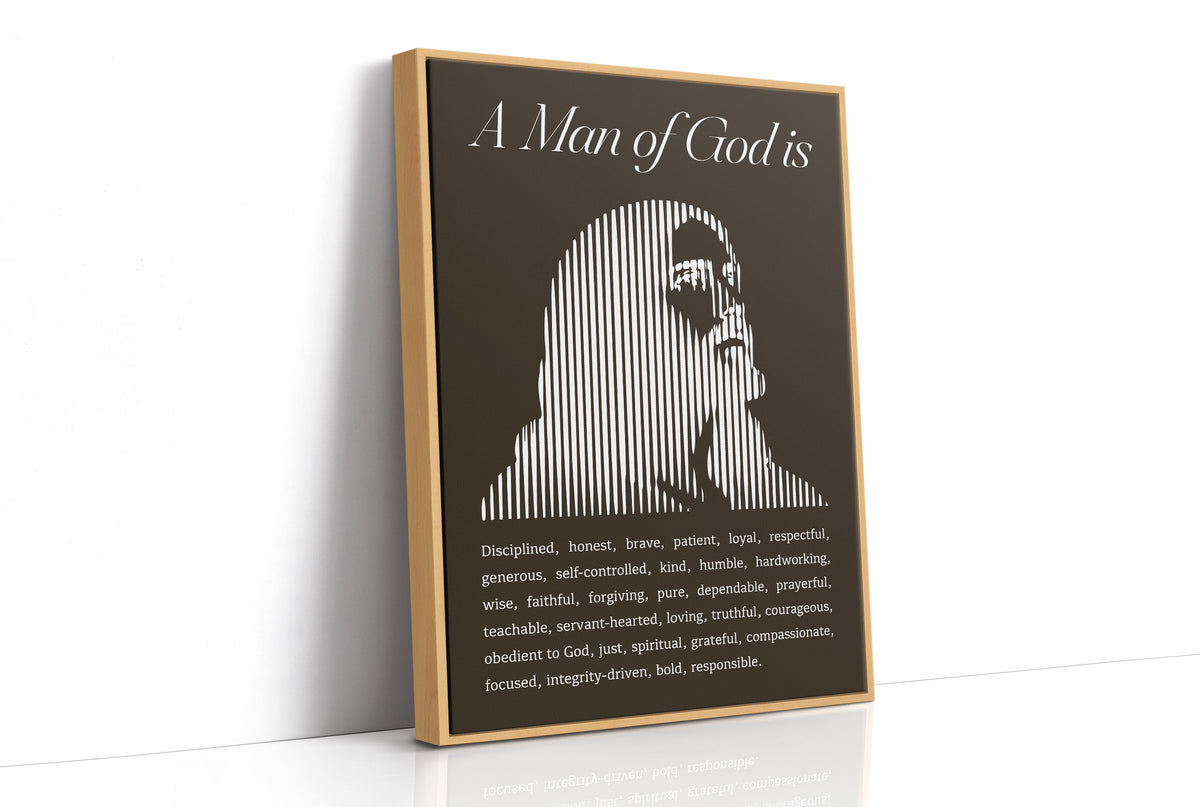 A Man of God: Espresso Line Portrait