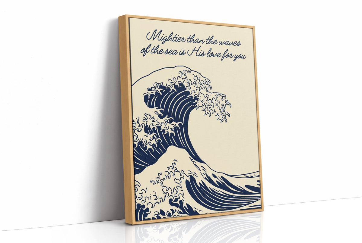 Mightier Than the Waves Scripture Art