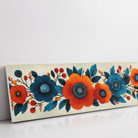 Bold Blooms in Autumn Blue