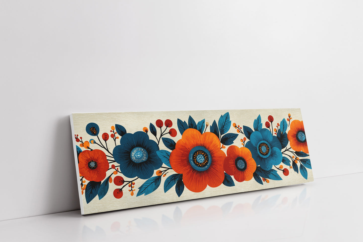 Bold Blooms in Autumn Blue