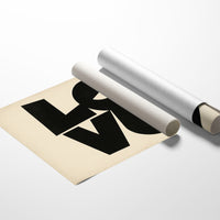 LOVE Modern Block Typography Print