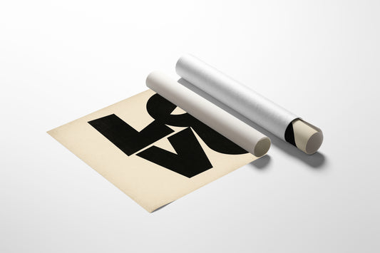 LOVE Modern Block Typography Print