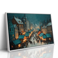 Snow Falls on the Market Square