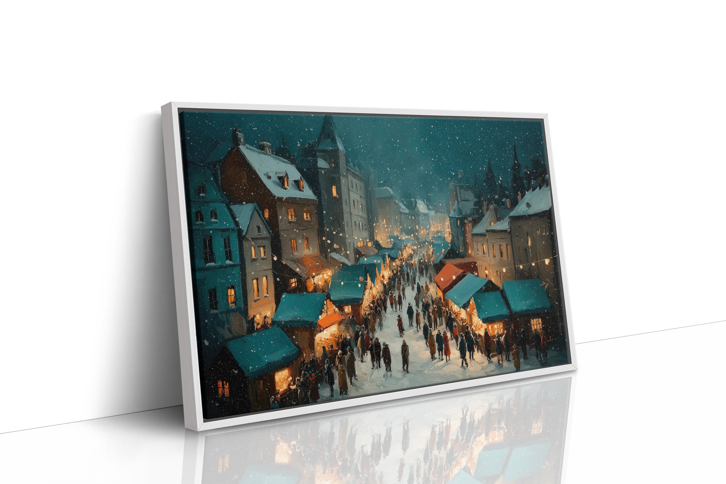 Snow Falls on the Market Square