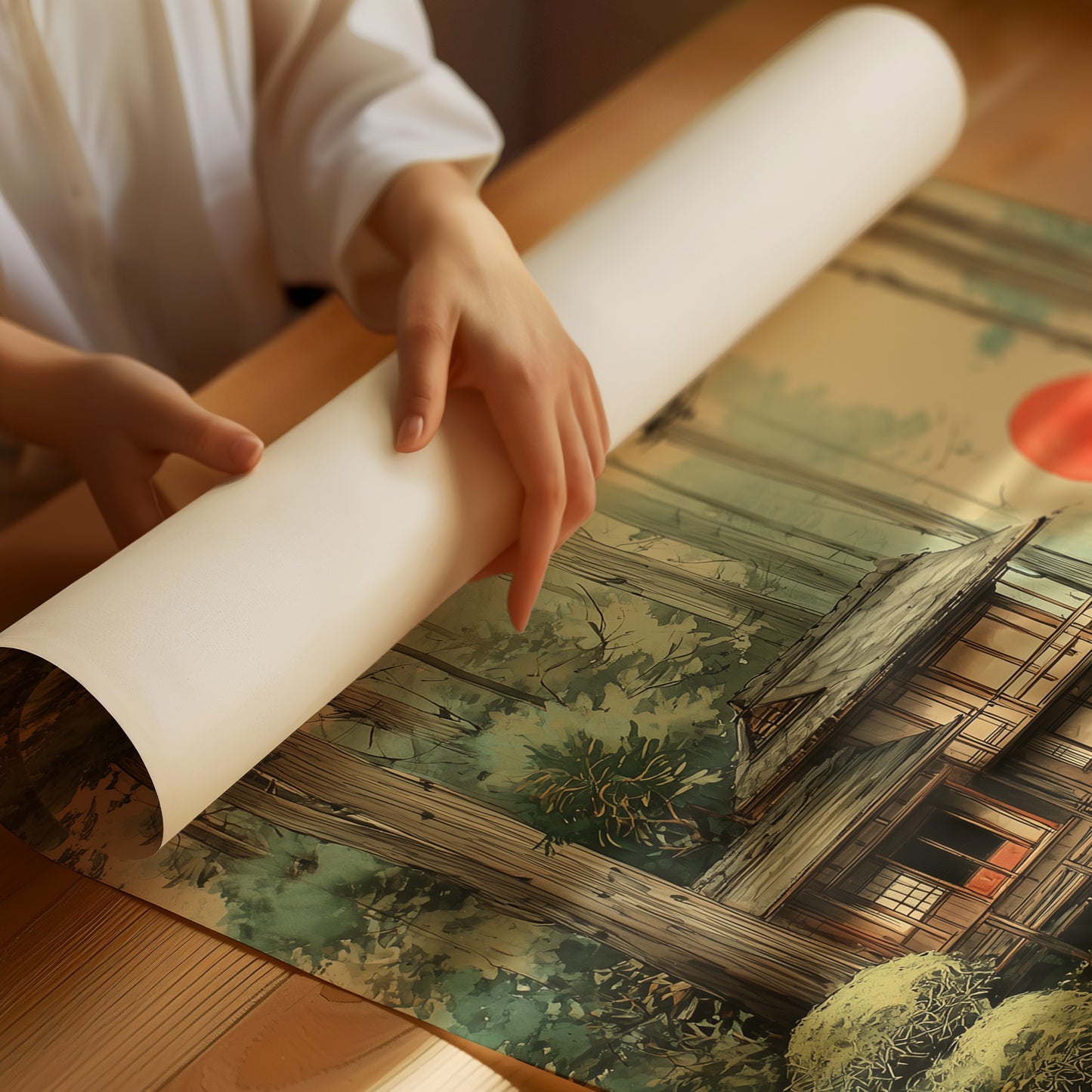 Forest Cabin Greets Twin Suns