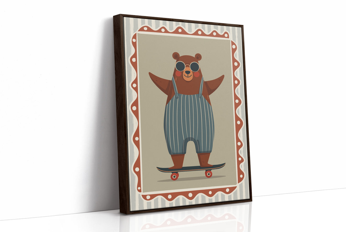 Cool Skateboard Bear Illustration