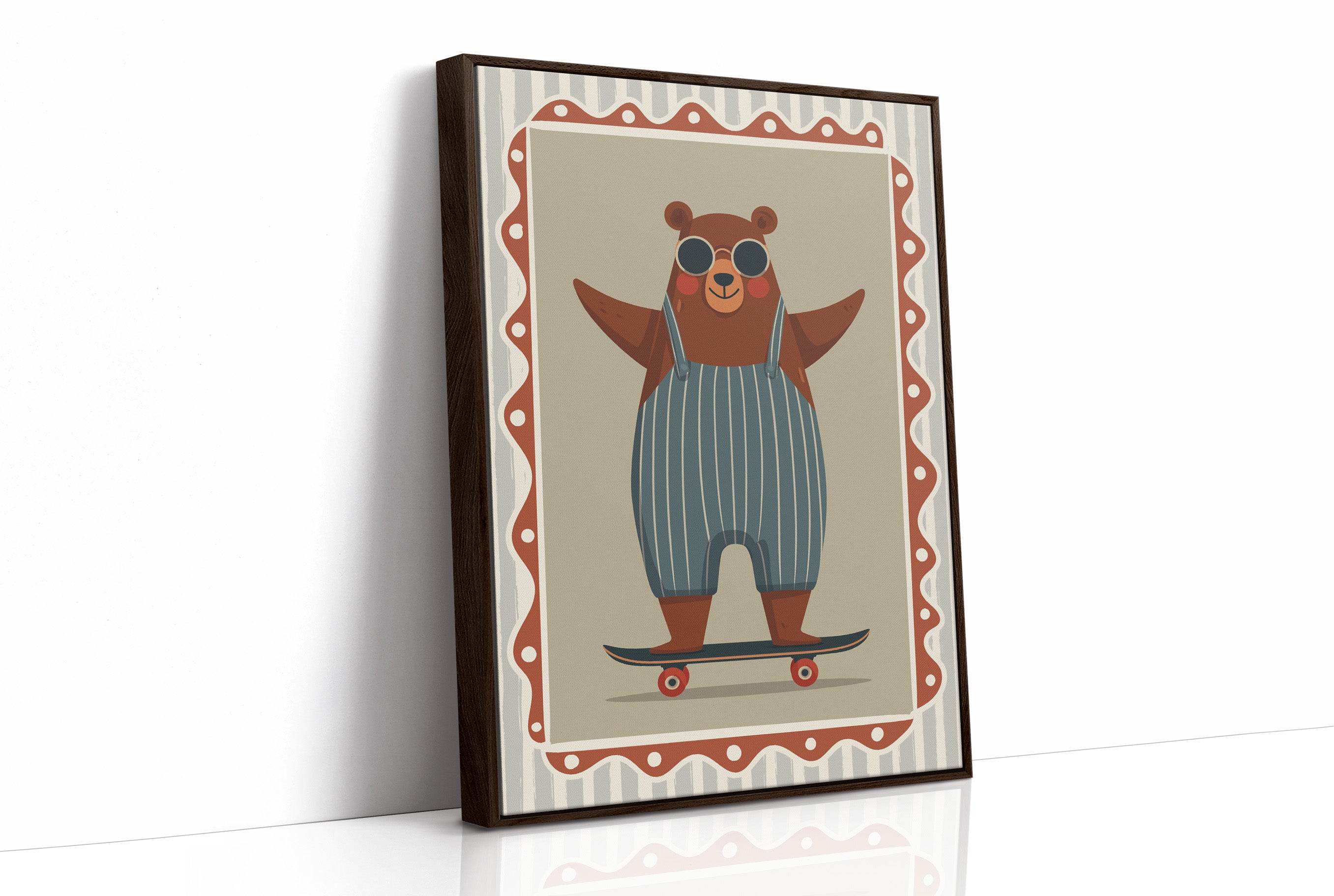 Cool Skateboard Bear Illustration