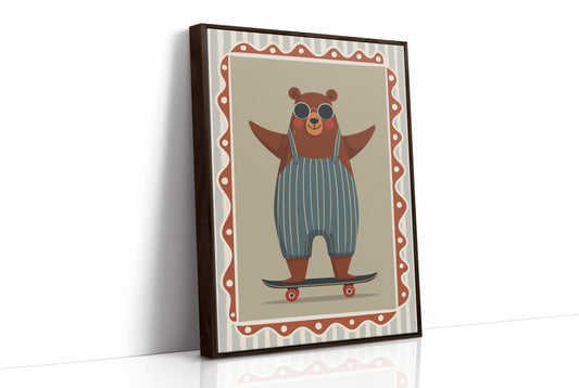 Cool Skateboard Bear Illustration