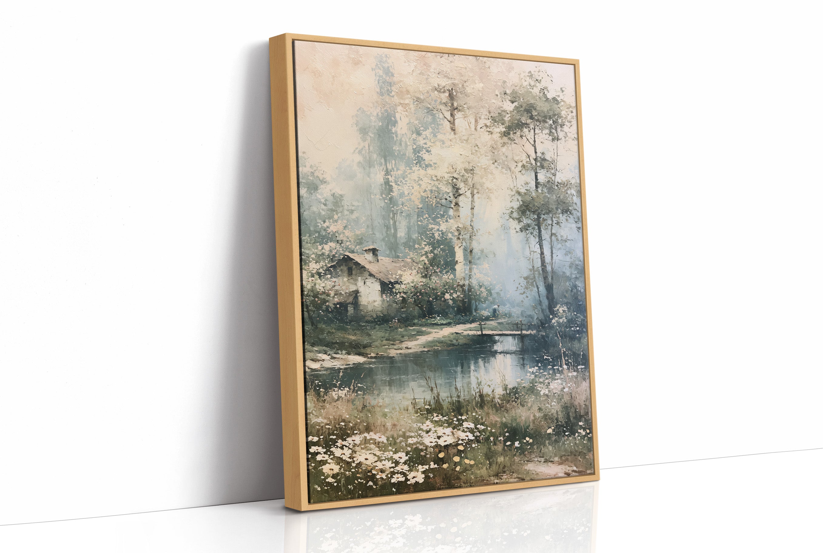 Daisies by the Water: Cottage in the Birch Grove