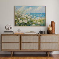 Coastal Roses Watch Sailboats Pass