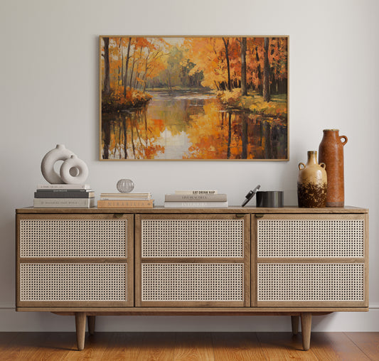 Autumn River Holds Golden Stories