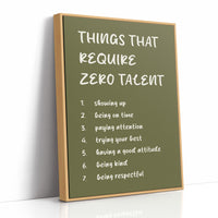Things That Require Zero Talent, Olive Marker