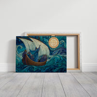 Stained Glass Voyage Through Tempest Seas