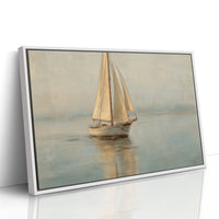 Sailboat Drifts Through Morning Mist