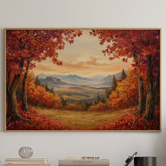 Autumn Maples Frame Mountain Gold