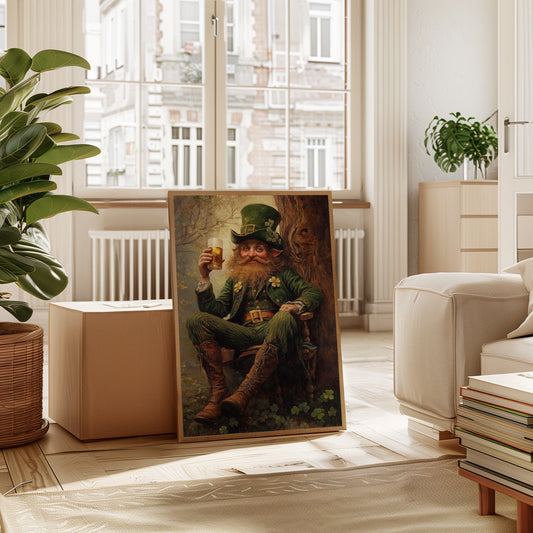 Lucky Leprechaun: Irish Folklore Canvas Wall Art