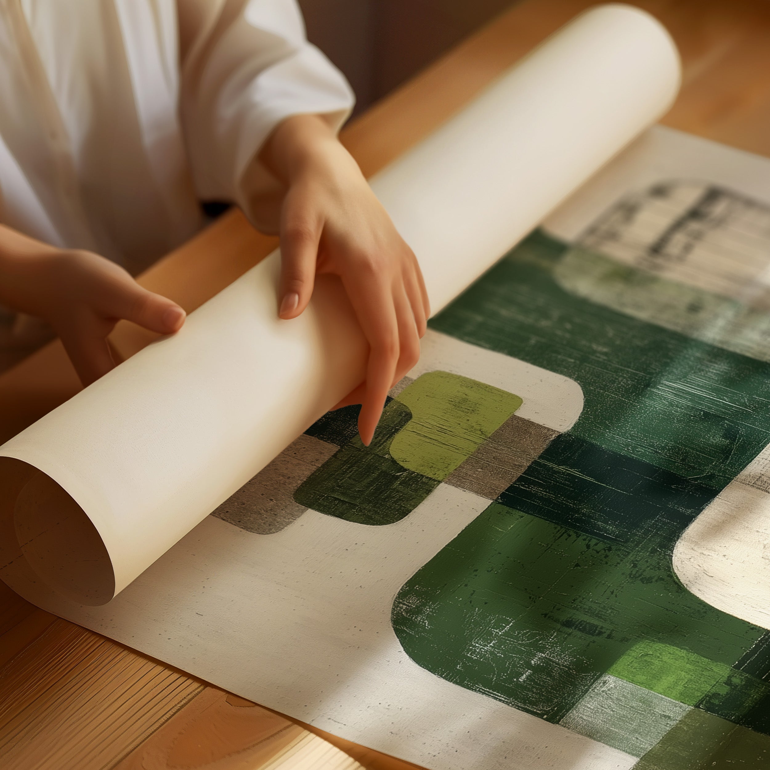 Moss Shapes Dance In Morning Light