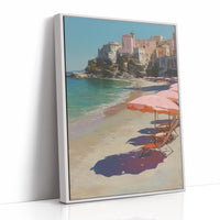 Coral Parasols Guard Mediterranean Dreams