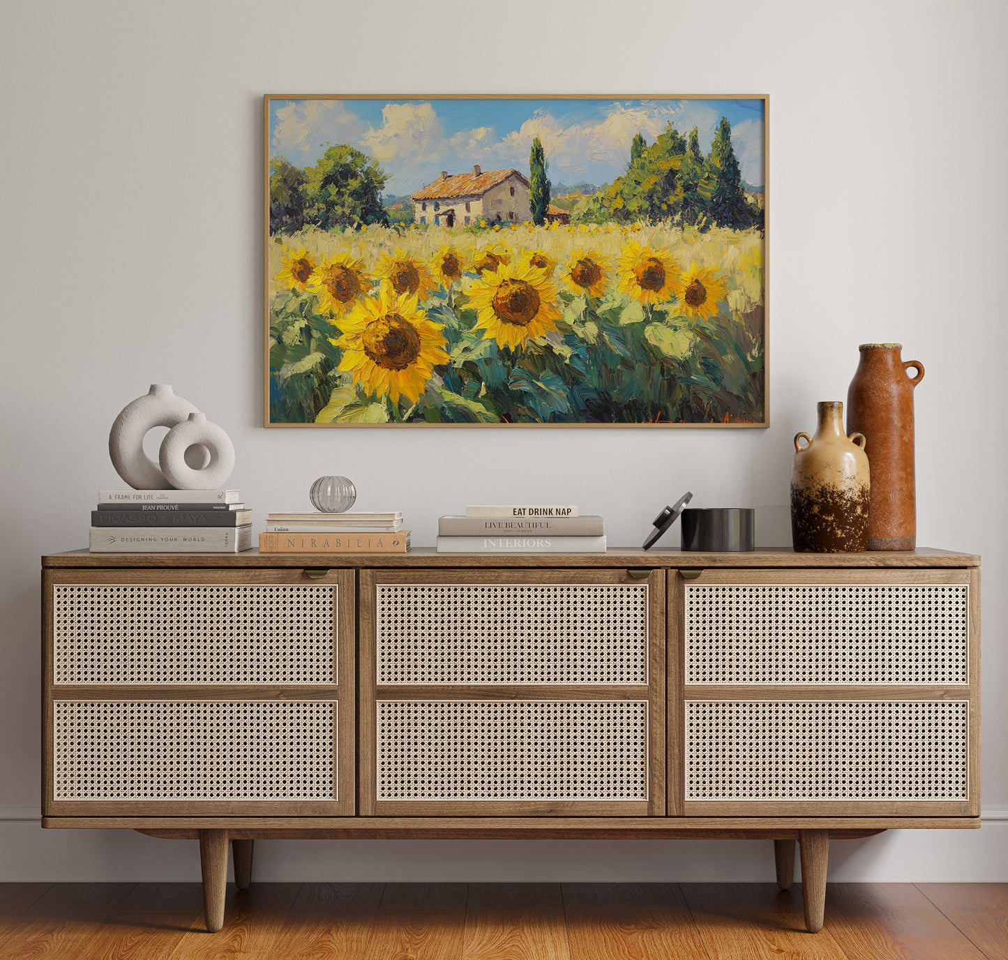 Summer Blooms Near Tuscan Stone