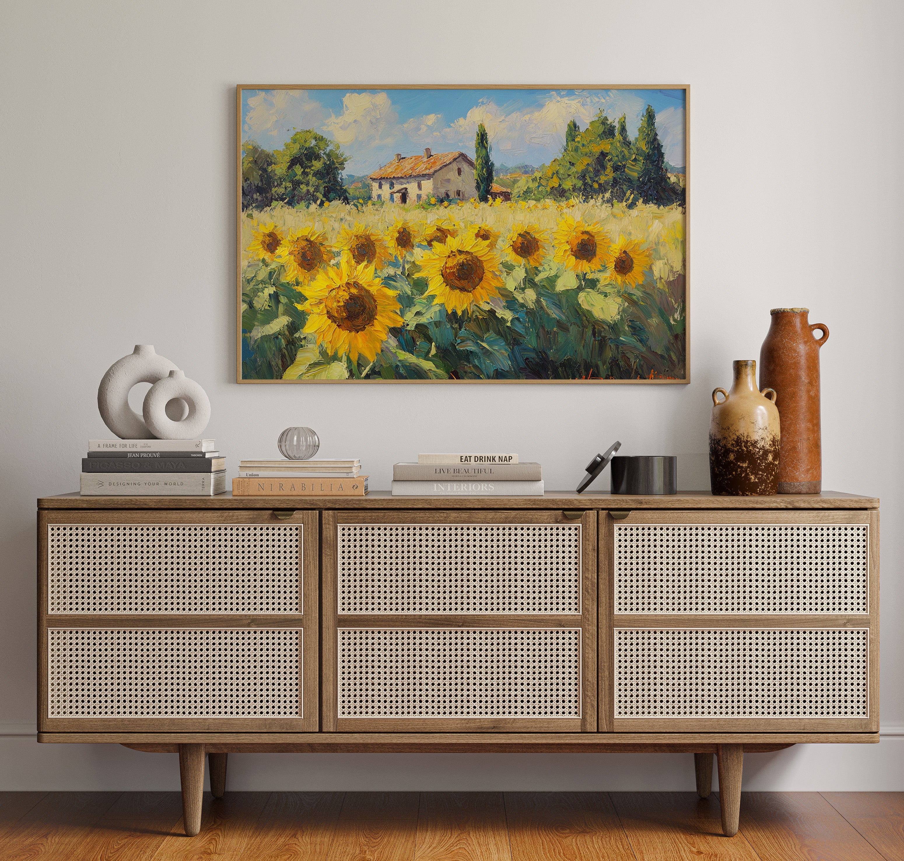 Summer Blooms Near Tuscan Stone