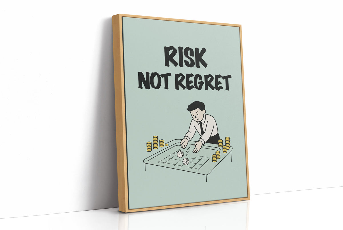 Risk Not Regret Dice Table Art