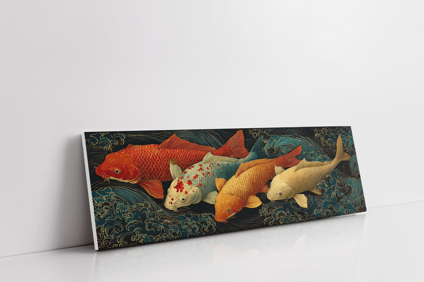 Koi Beneath the Midnight Waves