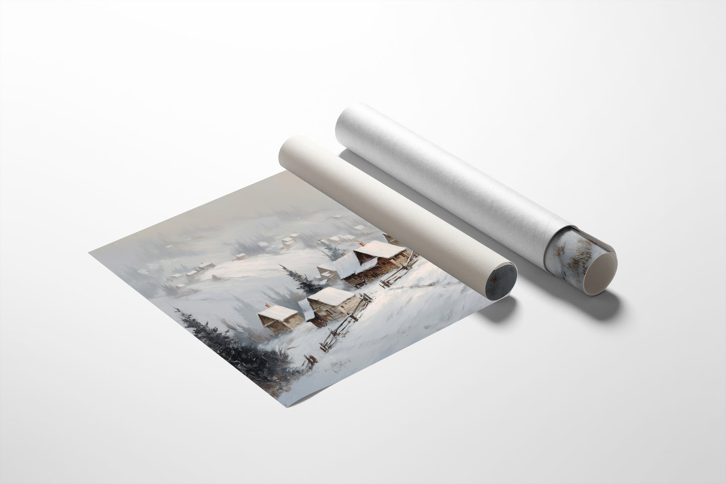 Snow Blankets Our Mountain Village Path