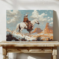 High Desert Scout on Painted Horse