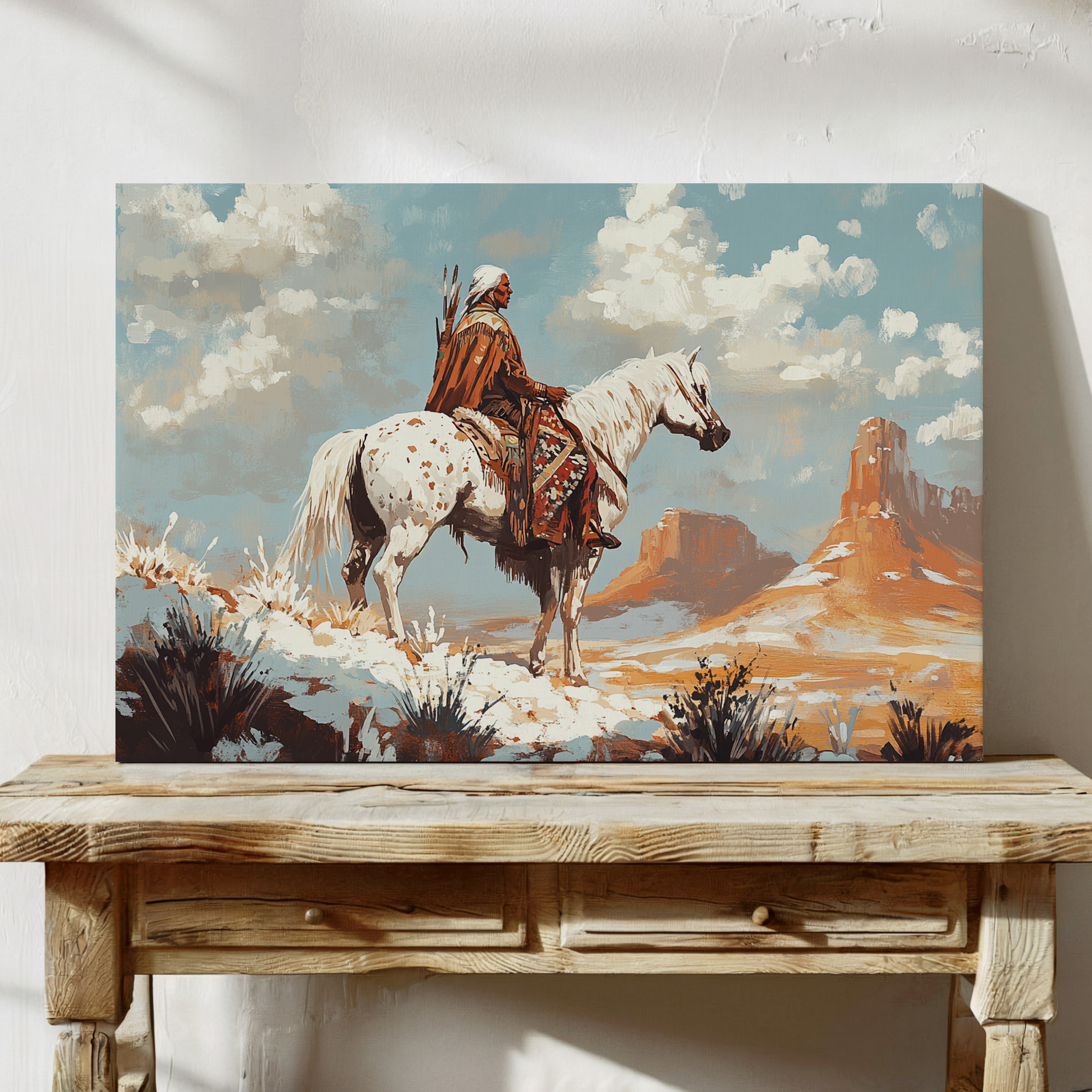 High Desert Scout on Painted Horse