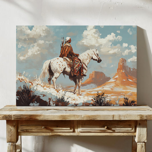 High Desert Scout on Painted Horse