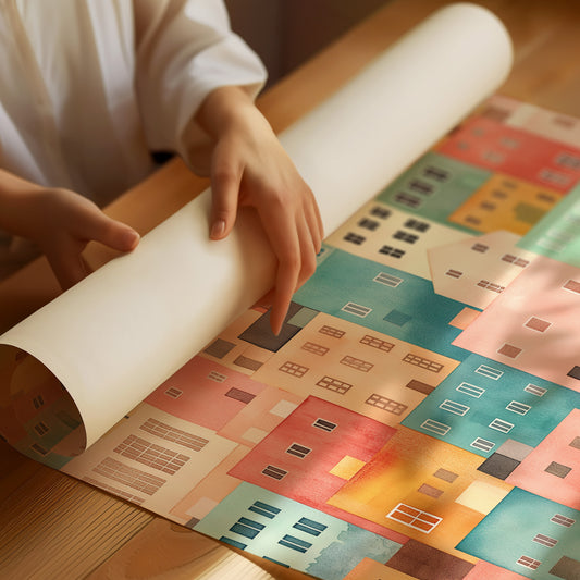 Stacked City Dreams Watercolor Print