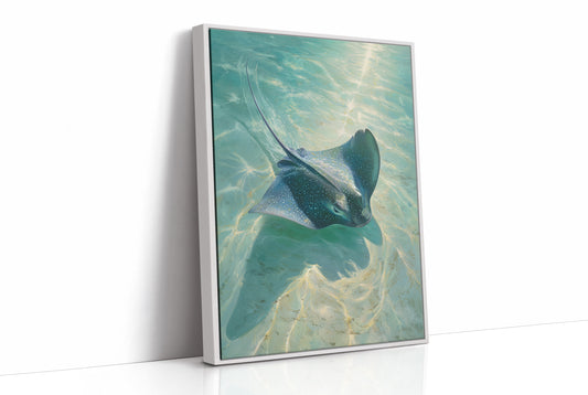 Spotted Grace Glides Through Jade Waters