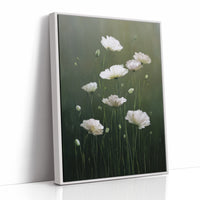 White Blooms in Quiet Green