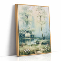 The Blossoming Cottage: Birches by the Garden Pond