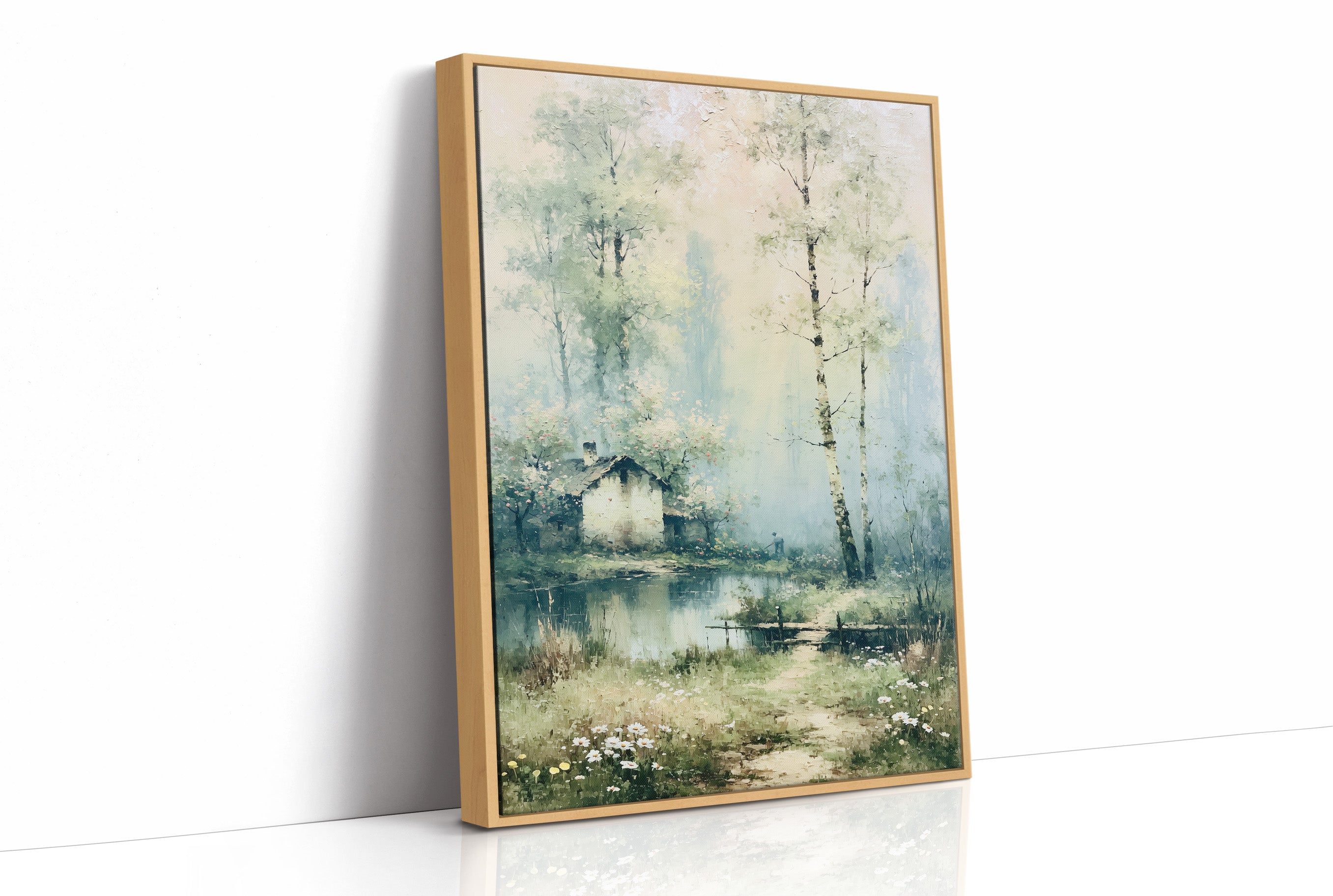 The Blossoming Cottage: Birches by the Garden Pond