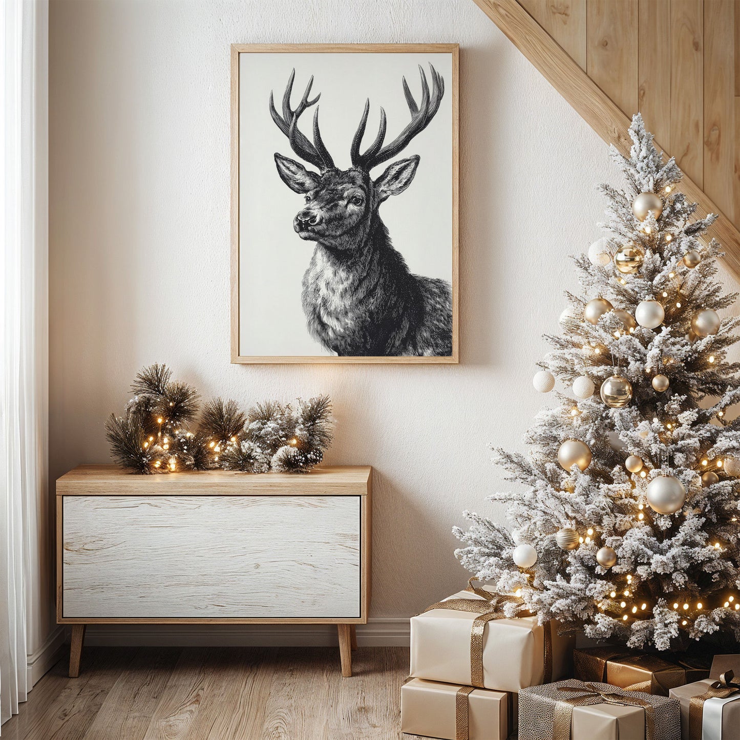 Antlers Sketch By Christmas Glow