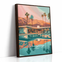 Desert Oasis Mirrors Mountain Glow