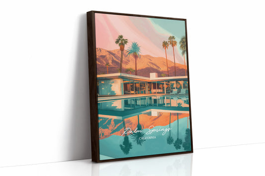 Desert Oasis Mirrors Mountain Glow