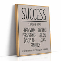Success: Price of Entry Typography
