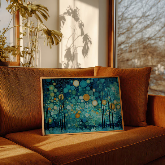 Fireflies Dance Through Midnight Forest