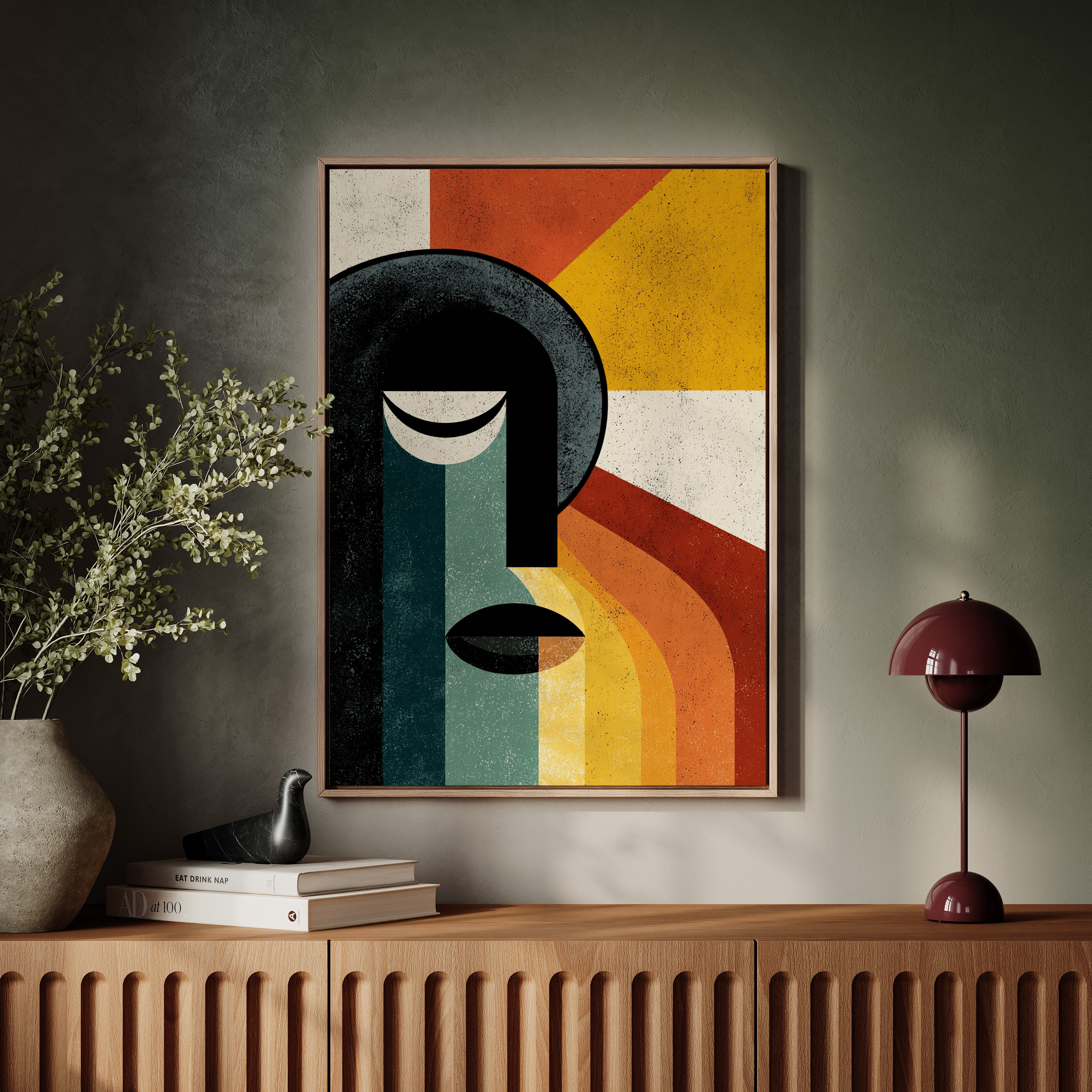A Portrait Beneath Colorful Skies