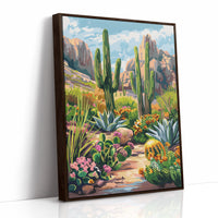 Sunlit Path Through Saguaro Country