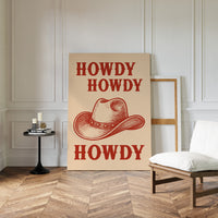 Howdy Howdy Western Hat Print