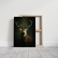 Antlers Against the Forest Depths