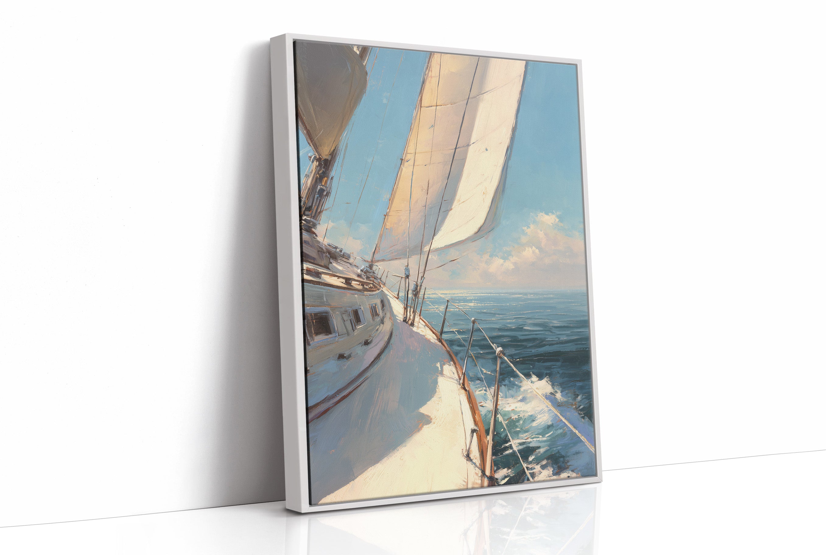 Sails Catch Morning's Azure Promise