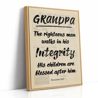 Grandpa, His Children Are Blessed — Newsprint