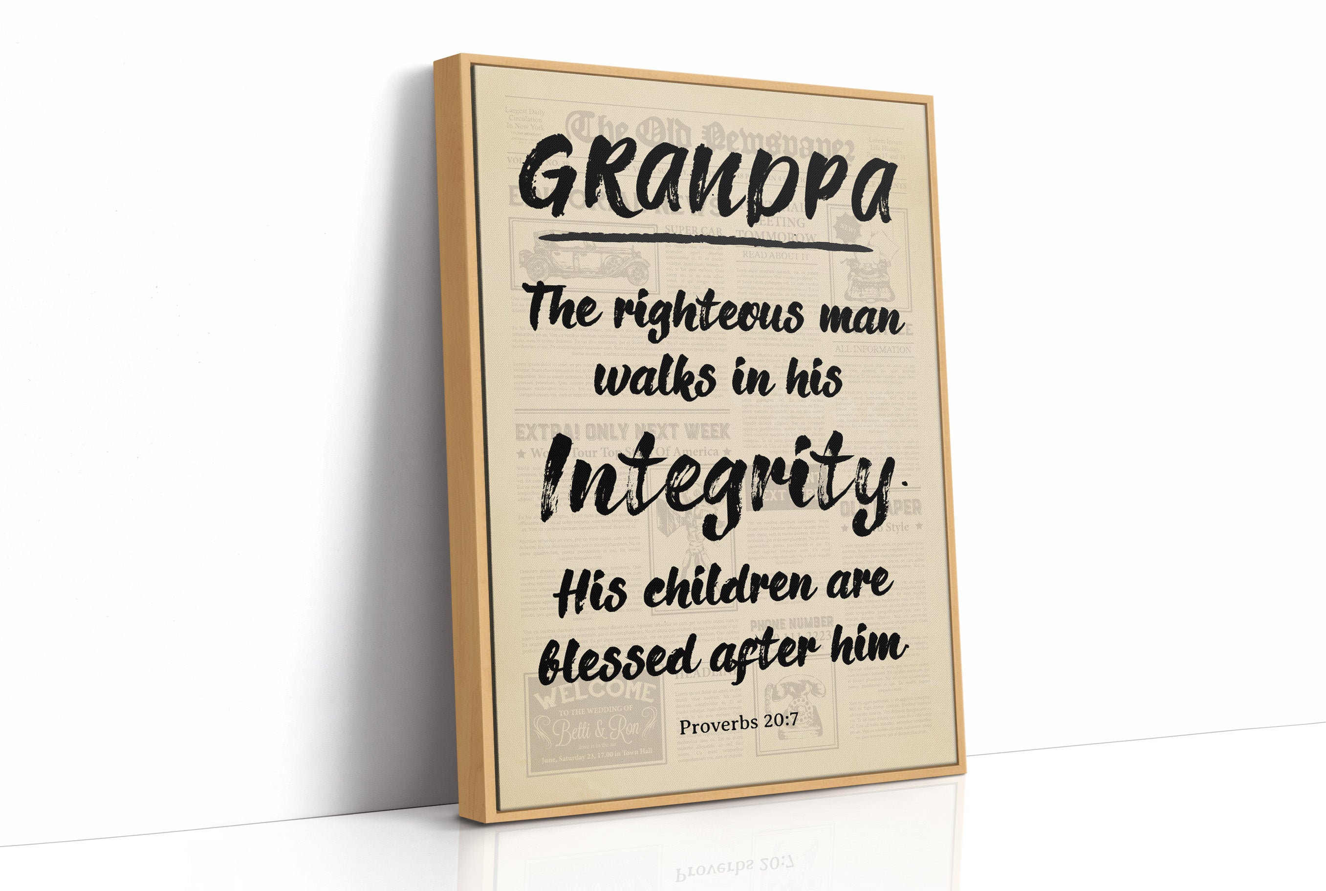Grandpa, His Children Are Blessed — Newsprint