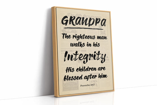 Grandpa, His Children Are Blessed — Newsprint