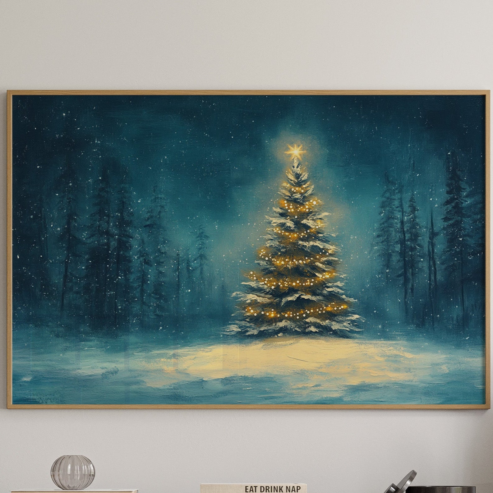 Winter's Light Dances Through Pines